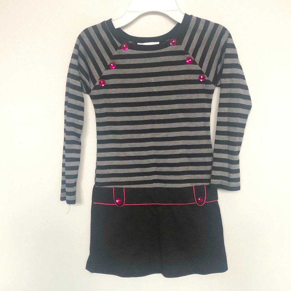 Black and White Striped Dress
